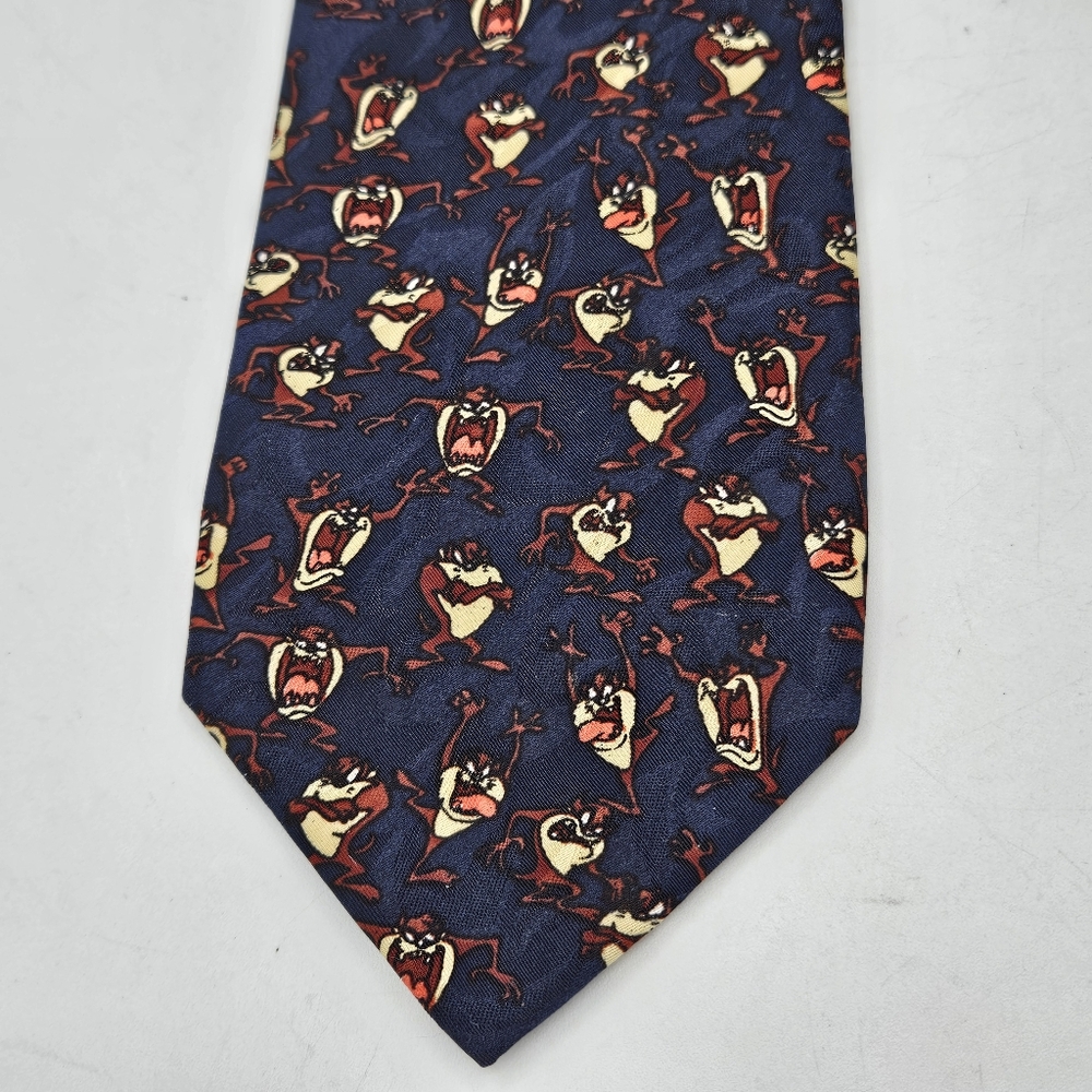 Tasmanian Devil Looney Tunes Warner Brothers navy blue necktie